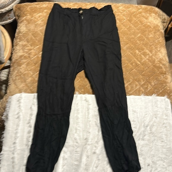 EXPRESS Paper Bag Style High Waist Pants - Picture 1 of 3